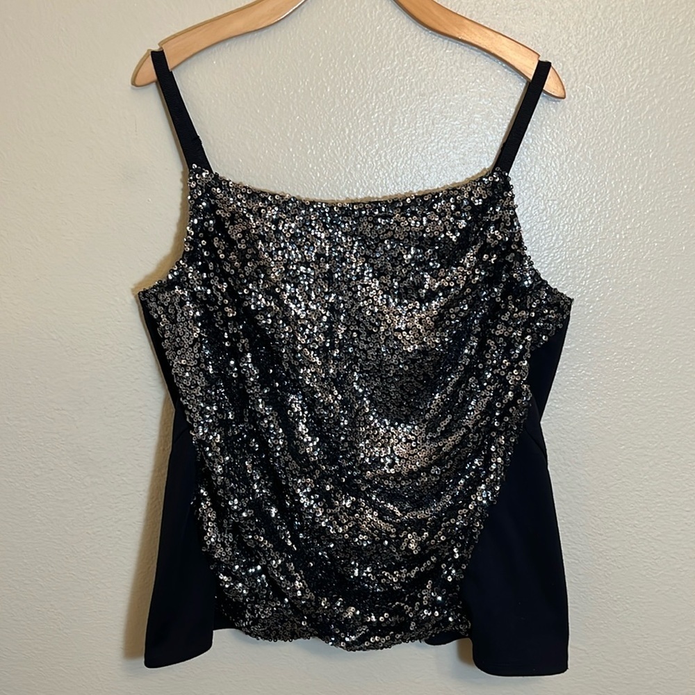 NWT Lane Bryant Silver Sequin Plus Size Tank